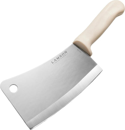 7.25″ Meat Cleaver with Poly Handle (White)1