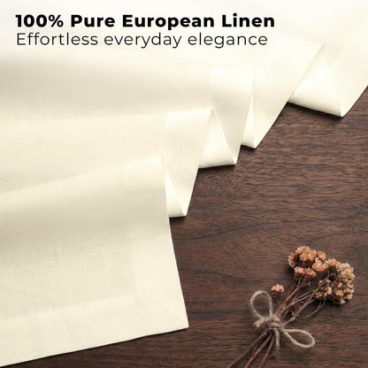 Classic Linen™ by D'Moksha, Ivory Table Runner 72 Inches Long, 100% Pure Linen, 14 X 72 Inch Table Runner for Dresser, Dining- Fall, Weddings, Outdoor Hosting2