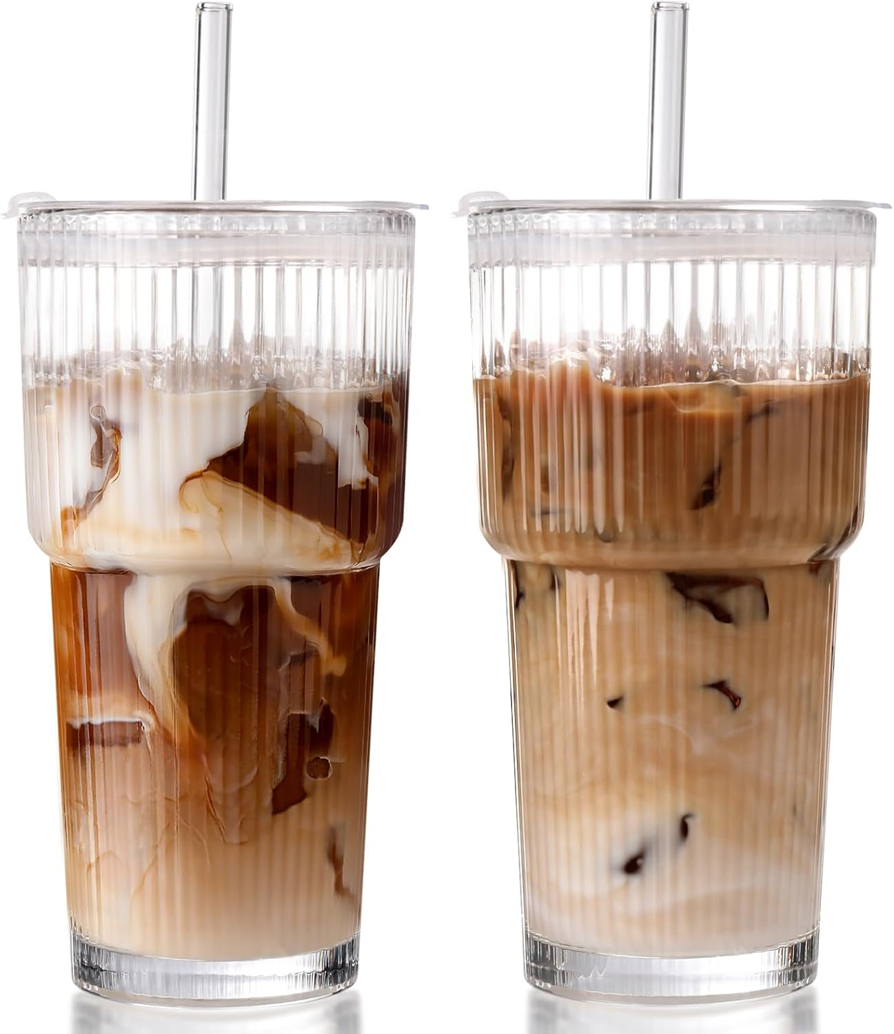 iced-coffee-cups-with-lids-2pcs-ribbed-glass-tumbler-with-straw-and-lid-20oz-vintage-glass-cups-with-lids-and-straws-tumbler-leak-proof-aesthetic-drinking-for-coffee-bar-accessories