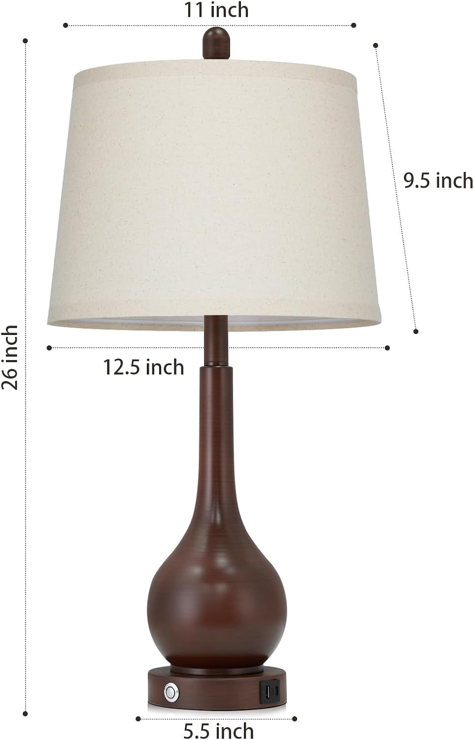 26-brown-table-lamps-set-of-2-touch-control-bedside-lamps-for-bedroom-nightstand-3-way-dimmable-farmhouse-lamp-for-living-room-with-charging-port-2-led-bulbs-included