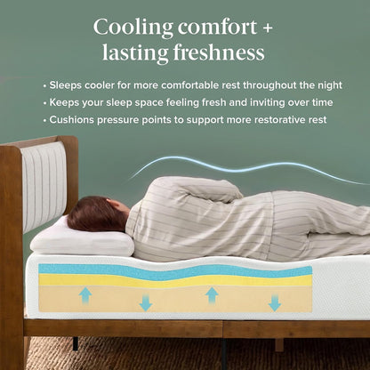 Zinus 10 Inch Queen Green Tea Cooling Memory Foam Mattress, Medium Feel | Refreshing & Cooling Sleep, Targeted Pressure Relief, Just-Right Medium Feel, Certipur-Us & OEKO-TEX Certified Materials8