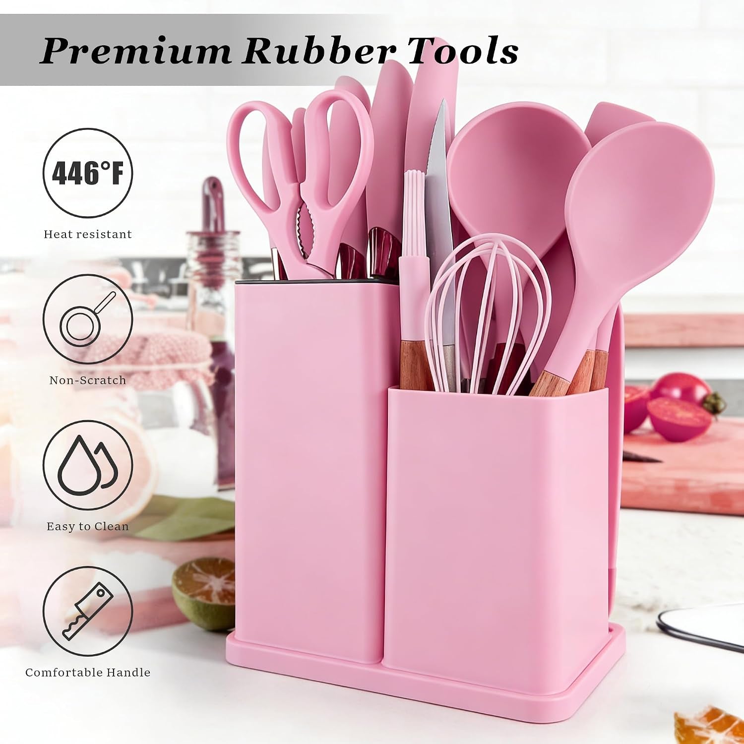 19-piece-kitchen-utensil-set-with-knife-set-holder-silicone-cooking-utensil-set-with-wooden-handle-heat-resistant-kitchen-tools-set-for-nonstick-cookware-pink