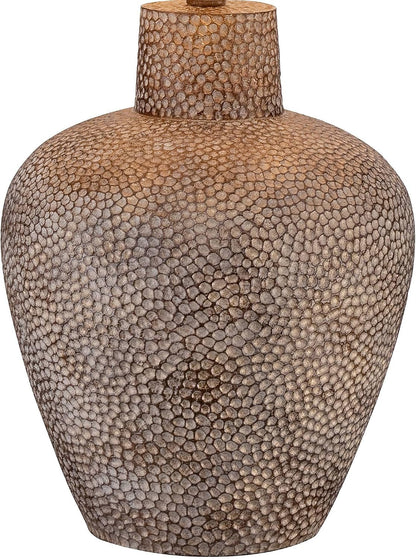 Bentley 29" Tall Table Lamps Set of 2 Brown Leaf Hammered Pot Rustic5