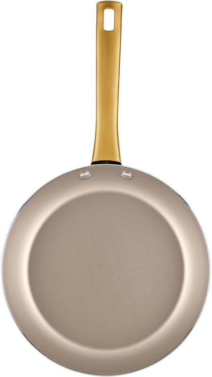 Radiant Nonstick Cookware/Pots and Pan Set with Lids and Prestige Kitchen Cooking Tools, Dishwasher Safe, 12 Piece, Champagne13