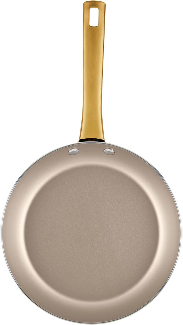 Radiant Nonstick Cookware/Pots and Pan Set with Lids and Prestige Kitchen Cooking Tools, Dishwasher Safe, 12 Piece, Champagne13