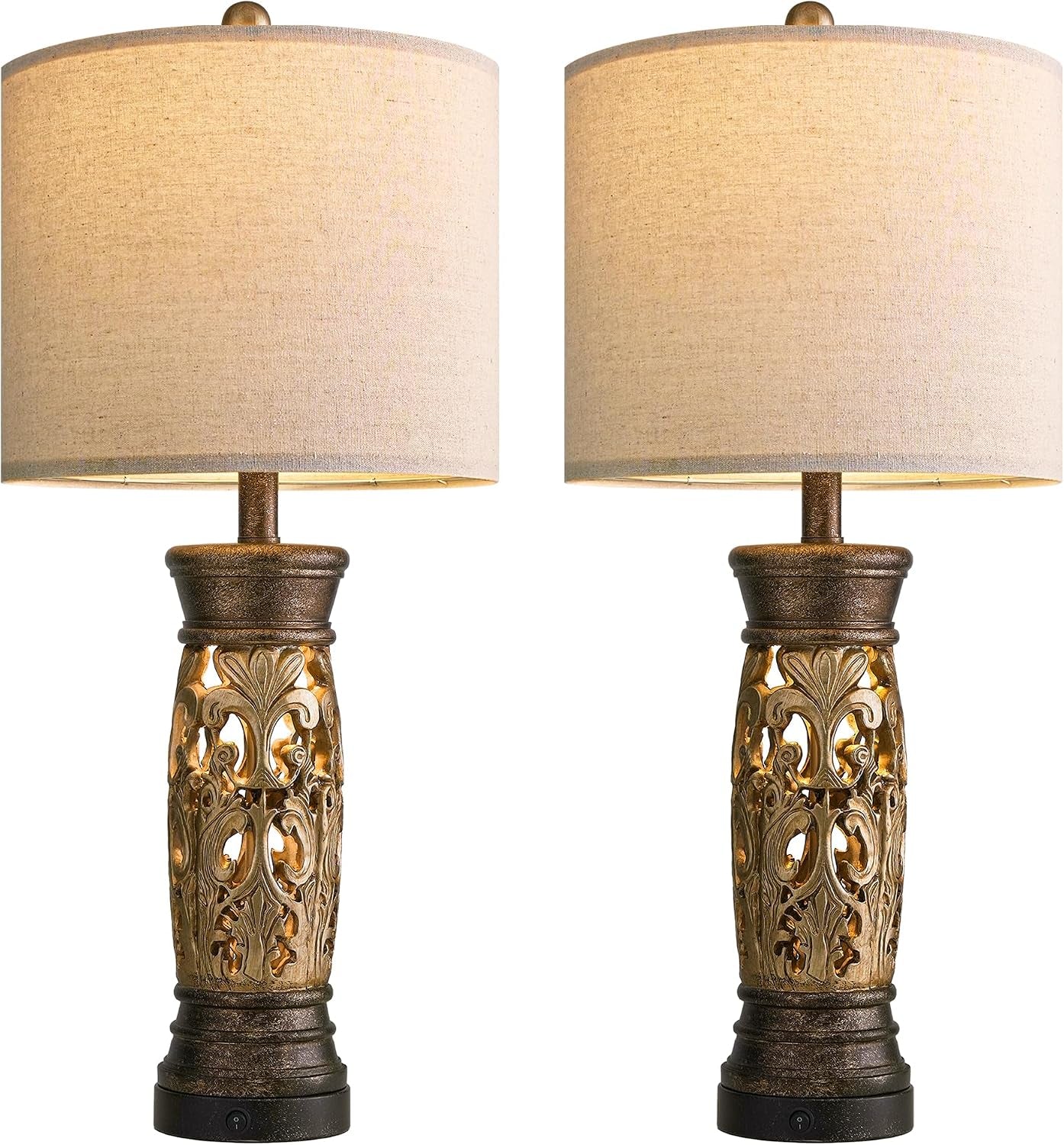 27-25-antique-gold-table-lamps-set-of-2-farmhouse-bedside-lamps-with-night-light-usb-a-c-ports-vintage-lamps-for-bedroom-living-room-entryway-nursery-reading-nookbulbs-included