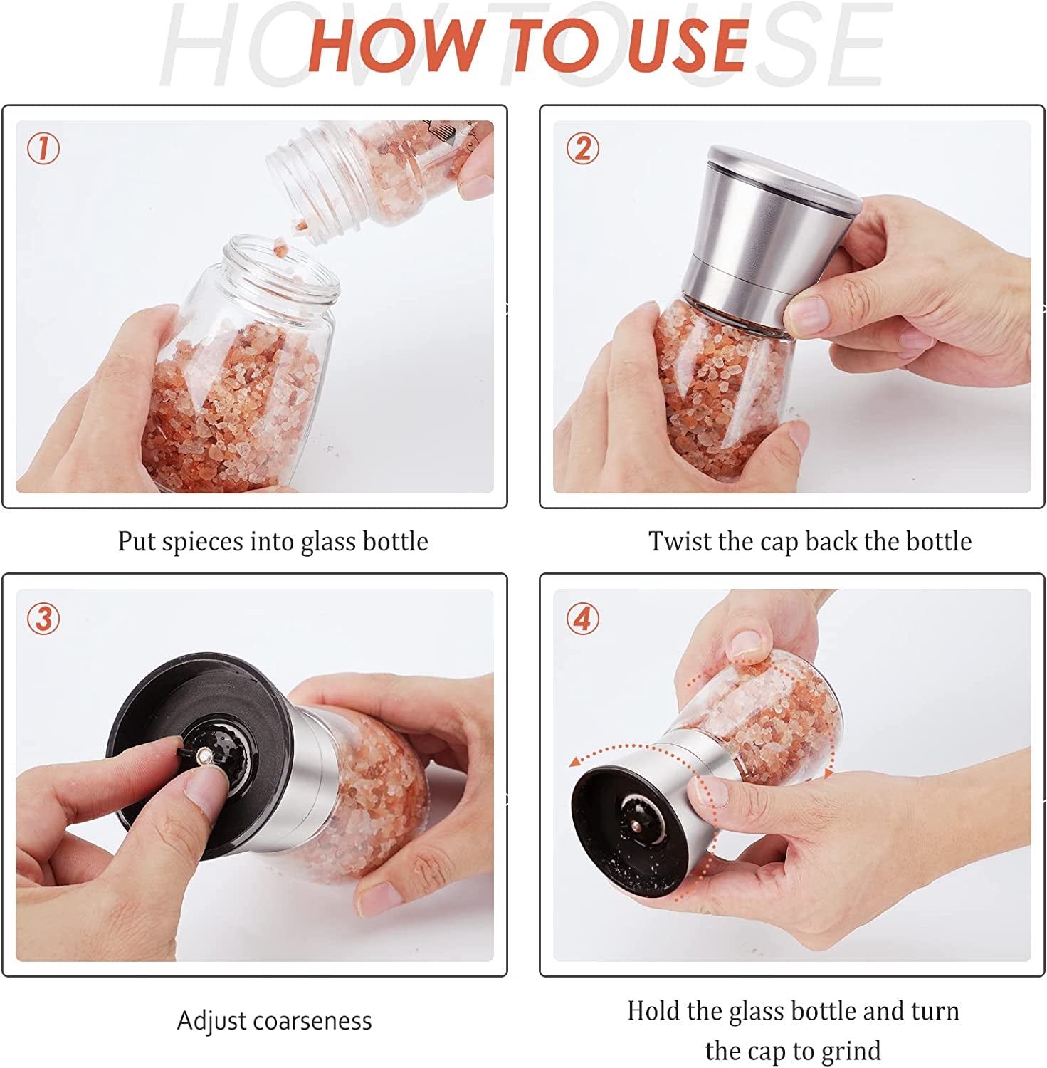 original-stainless-steel-salt-or-pepper-grinder-top-spice-mill-with-ceramic-blades-brushed-stainless-steel-and-adjustable-coarseness-by-pepper-grinder-single-package