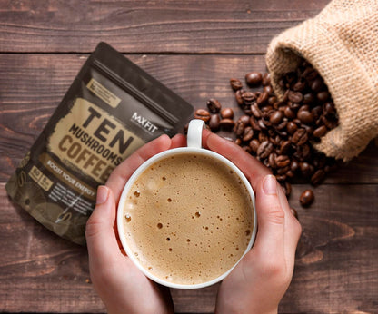 Mushroom Coffee (60 Servings) 10 Mushrooms (Lion’S Mane, Cordyceps, Turkey Tail & Other) Mixed with Gourmet Arabica Instant Immune Boosting Coffee for Focus & Gut Health Support6