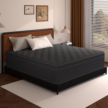 King Size Mattress 14 Inch,Hybrid Mattress in a Box with Individual Pocket Spring,Gel Memory Foam King Mattress,Breathable Supportive and Pressure Relief for Cool Night,Medium Firm1