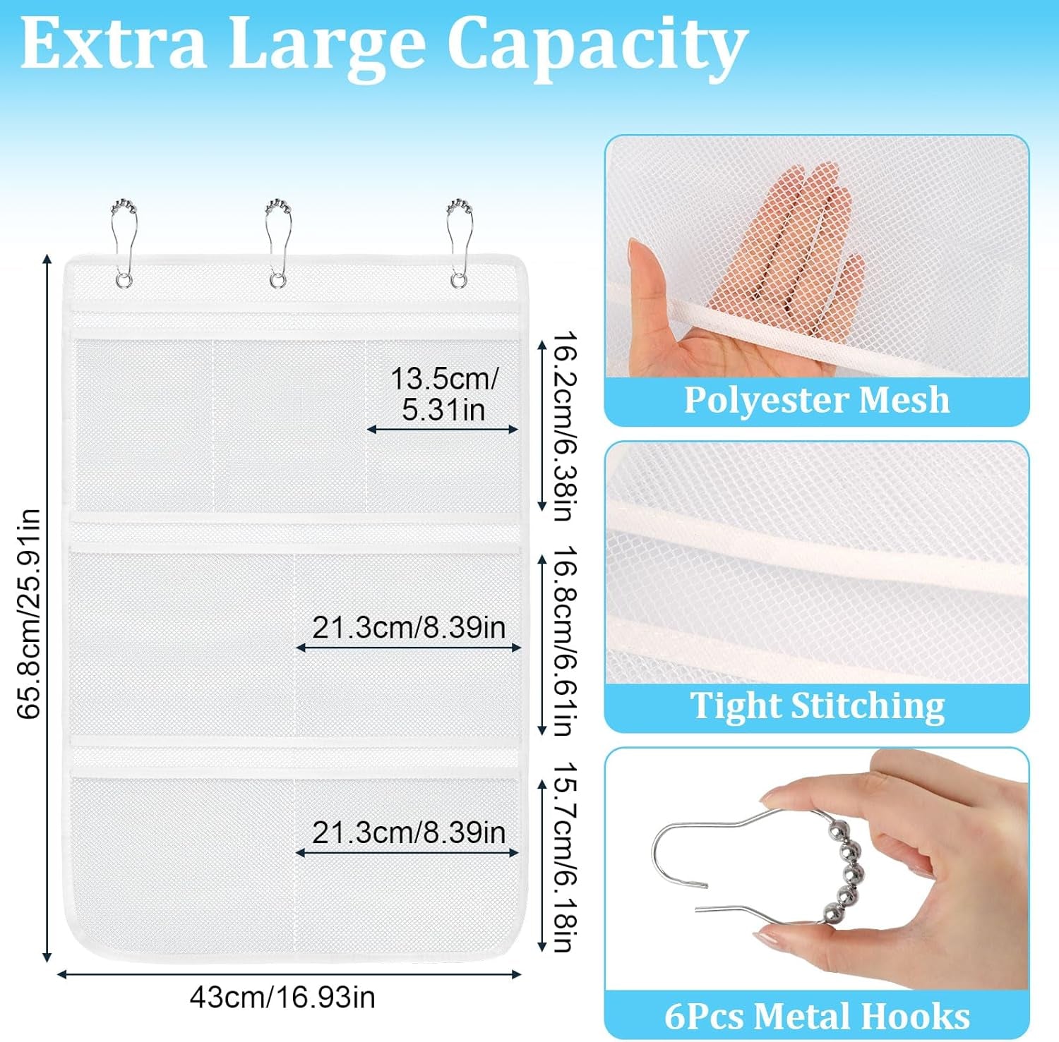mesh-shower-organizer-for-bath-2-pack-mesh-shower-caddy-hanging-quick-dry