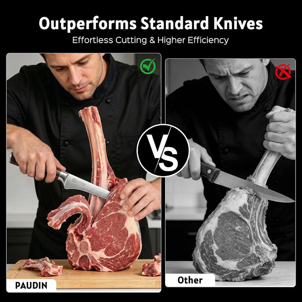 Boning Knife 6 Inch, Super Sharp Fillet Knife, German High Carbon Stainless Steel Deboning Knives, Professional Boning Knives for Meat Poultry Chicken, Pakkawood Handle with Gift Box6