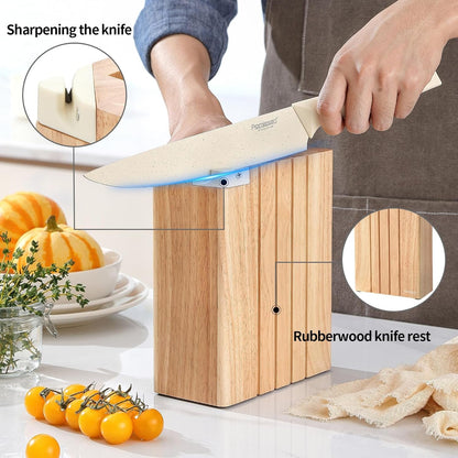 Premium Quality 8-Piece Knife Set with Block, Lightweight and Strong, ﻿ Ergonomic Handles for Home,Dishwasher Safe ﻿2
