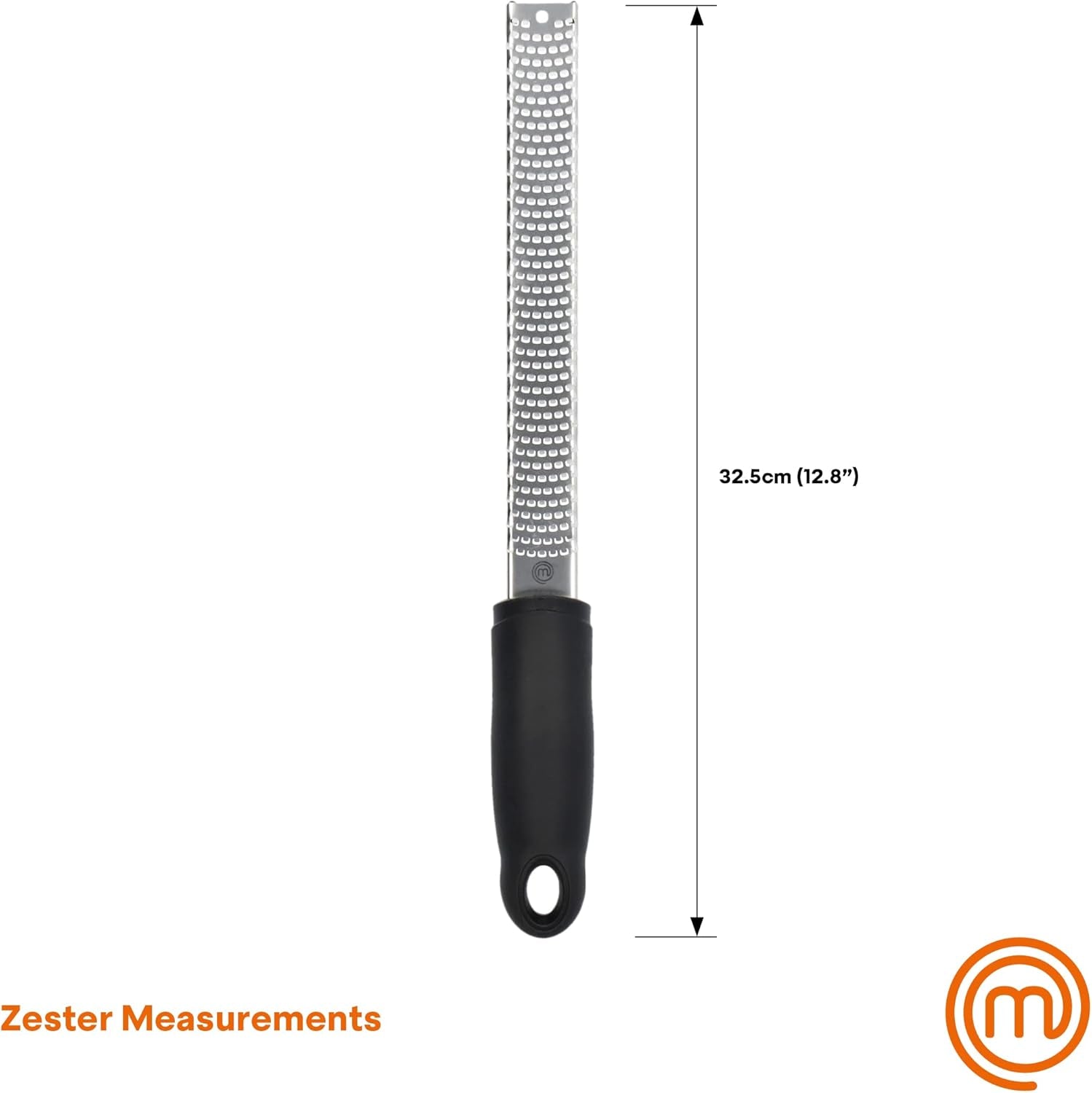 masterchef-lemon-zester-grater-with-handle-stainless-steel-non-slip-grip