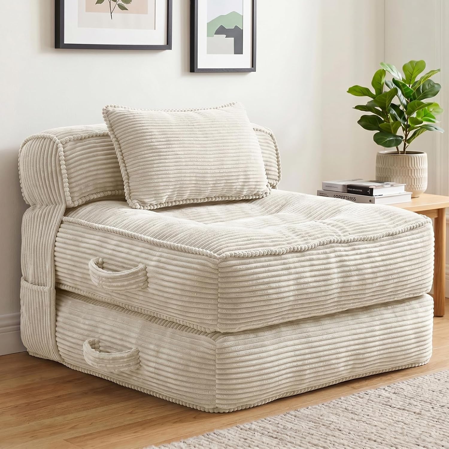 folding-sofa-bed-convertible-sleeper-chair-with-pillow