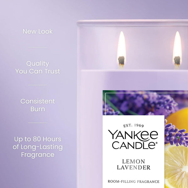 Lemon Lavender Scented Candle, 20 Oz Large Tumbler, 2-Wick, Premium Plant Wax Blend, up to 80 Hour Burn Time3