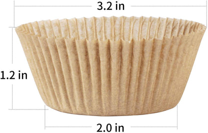 Standard Natural Cupcake Liners 500 Count, No Smell, Grease-Proof Paper Muffin Liners, Food-Grade Baking Cups for Cupcakes, Muffins, Nuts | Unbleached, No Smell, Greaseproof Natural Paper Cupcake Wrappers, Food-Grade Baking Cups Perfect for Cupcakes & Muffins7