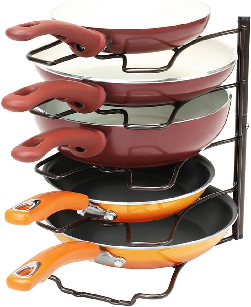 pan-organizer-rack-for-kitchen-cabinet-and-counter-bronze