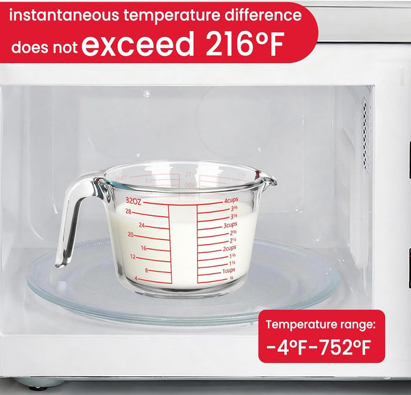 Measuring Cup 4 Cup/1000Ml Glass Liquid Measuring Cups with Lids5