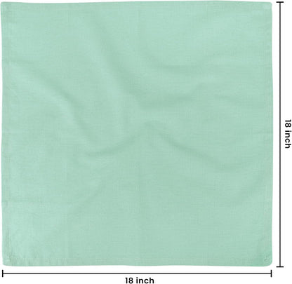 Cloth Dinner Napkins Set of 12, 85% Cotton 15% Linen, Reusable, 18X18 Inch3