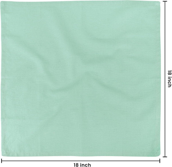 Cloth Dinner Napkins Set of 12, 85% Cotton 15% Linen, Reusable, 18X18 Inch3