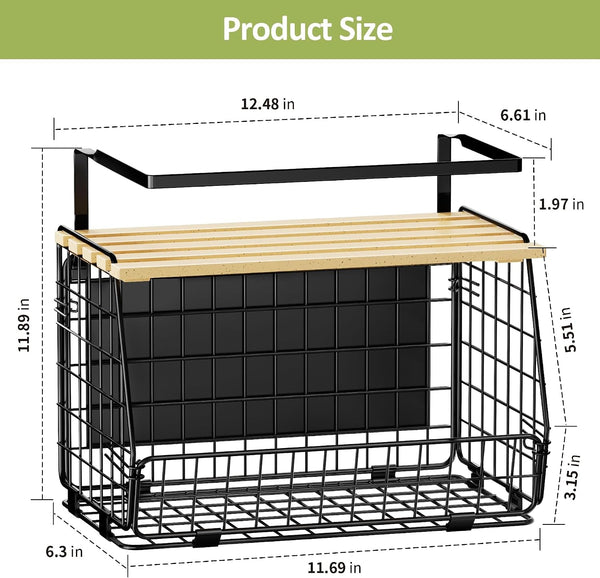 2 Pack Magnetic Shelf for Fridge, Fruit Potato Onion Storage Bins8