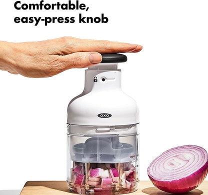 OXO Good Grips Vegetable Chopper with Easy-Grip Handle for Meal Prep | Dices Onions, Peppers & More, Soft Non-Slip Grip, Easy-Press Blade, Container Catches Food, Kitchen Meal Prep Tool4
