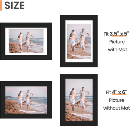 4X6 Picture Frame, Photo Collage Wall Decor Set of 10, Black5