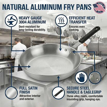 Eagleware Professional Natural Aluminum Fry Pan, 8-Inch2