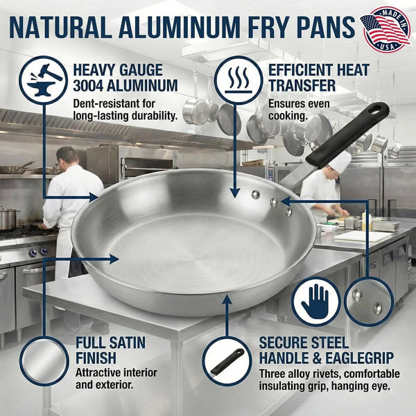 Eagleware Professional Natural Aluminum Fry Pan, 8-Inch2