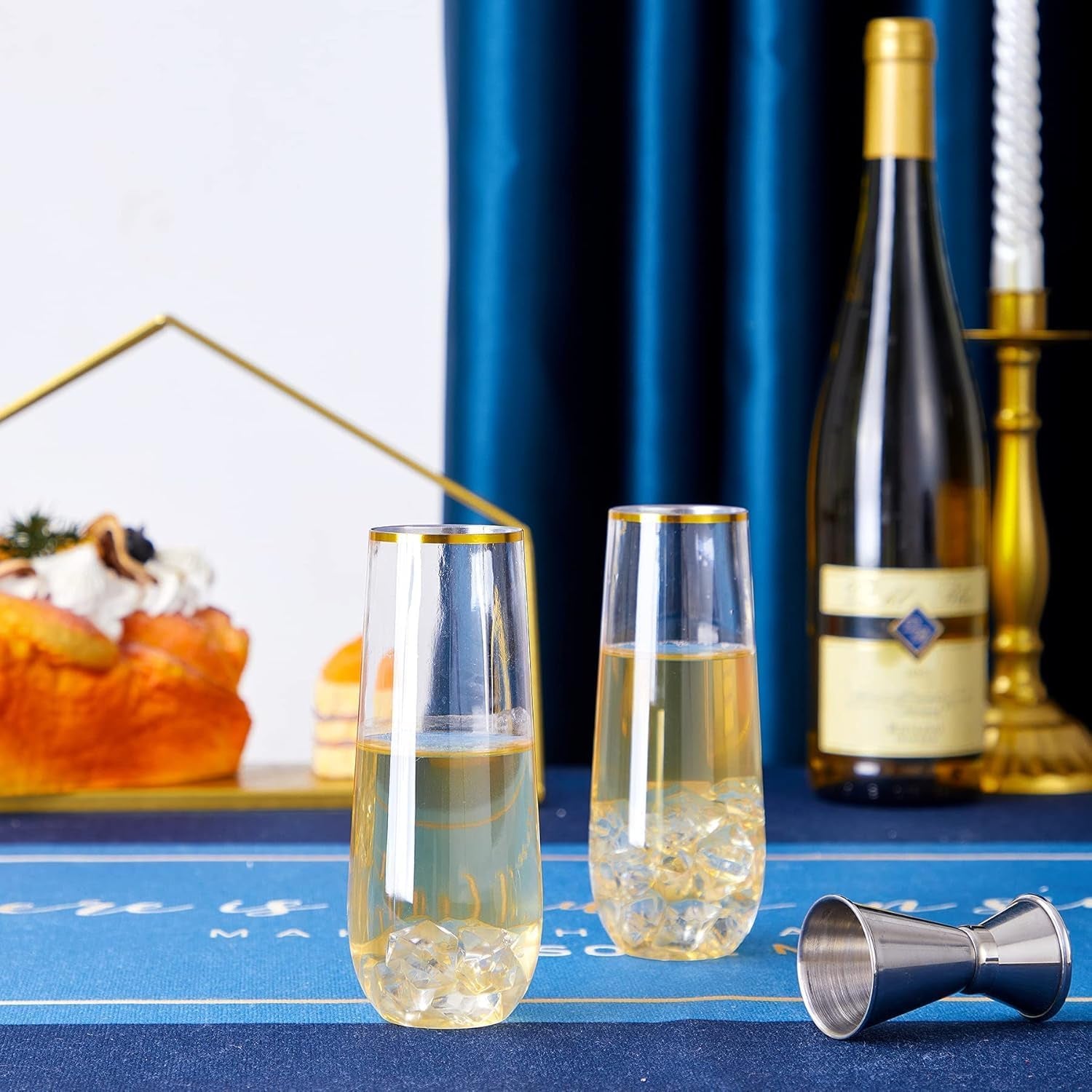 12pcs-plastic-champagne-flutes-9-oz-disposable-stemless-mimosa-glasses-gold-rim-fancy-wine-cocktail-cups-shatterproof-bpa-free-for-party-wedding-birthday-bar-bridal-shower-toasting