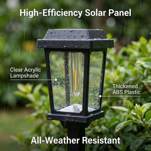 Solar Pathway Lights Outdoor 10 Pack, LED Solar Garden Lights3