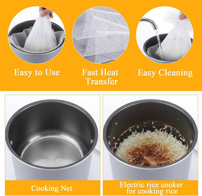 6Pcs Rice Net, 45.3"×39.4" Sushi Rice Cooking Net, Non-Stick Rices Cooker Napkin, Reusable Napkin Fine Mesh Cooking Steam Cloth, Bamboo Steamer Mat Cloth for Home Restaurants Camping4
