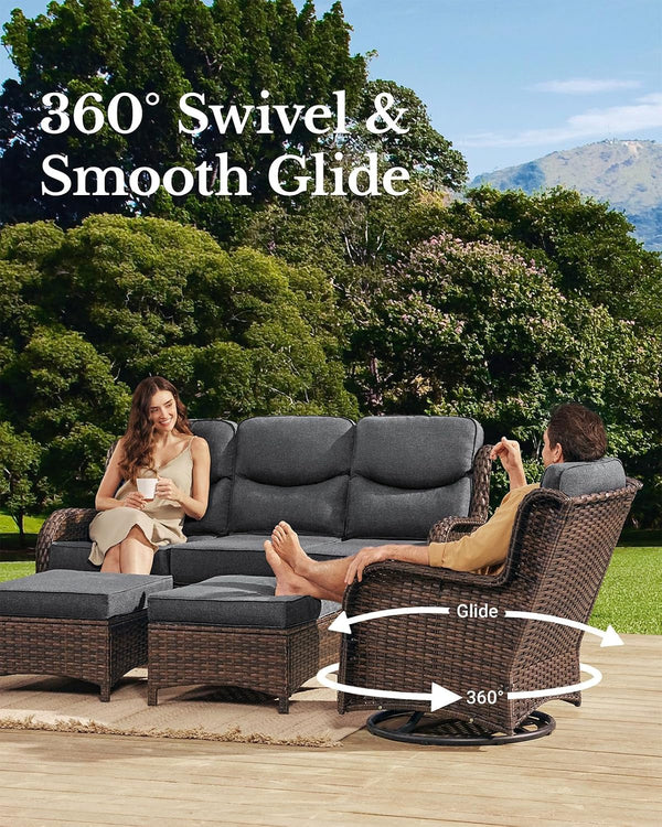 Luxury Outdoor Patio Furniture Set with 6-Inch Thick Cushions2