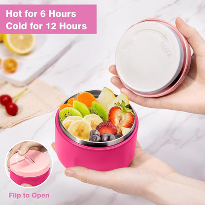 Bento Lunch Box Set for Kids, Pink4