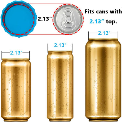 Silicone Soda Can Lids 6 Pack Reusable Silicone Can Covers, Can Stopper or Protector for Soda, Beer, Drink, Juice, Coke, Beverage, Fits Standard & Slim Cans2