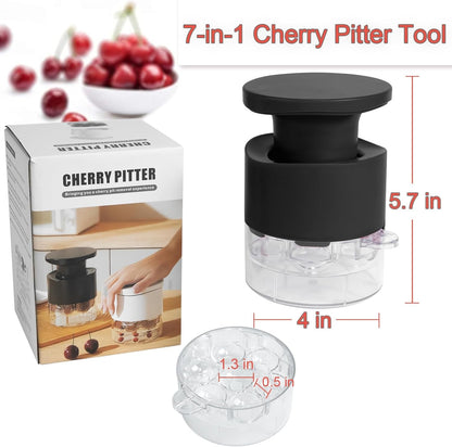 Cherry Pitter Tool 7-In-1, Portable Cherries Seed Remover, Fruit Pit Core Remover for Make Fresh Cherry Dishes, Cherry Pie and Jam and Cocktail Cherries2