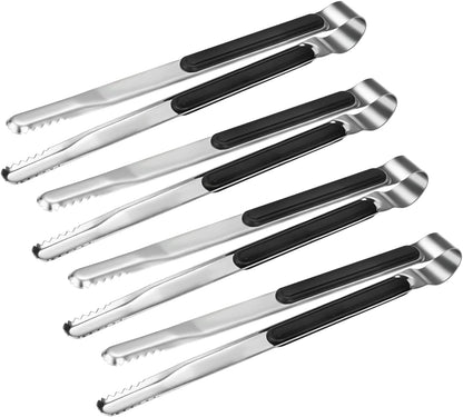 4 Pack Premium Stainless Steel Kitchen Tongs, Serving Tongs for Cooking1