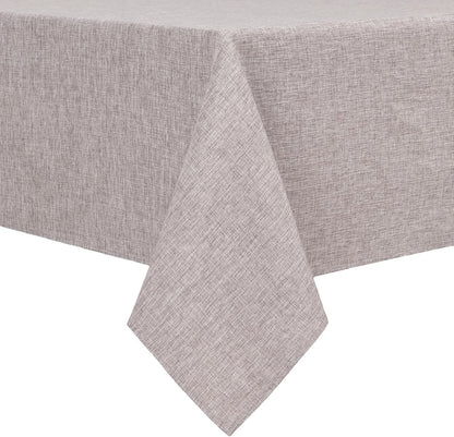 Faux Linen Square Tablecloth 70 X 70 Inch for Dining Room, Stone1