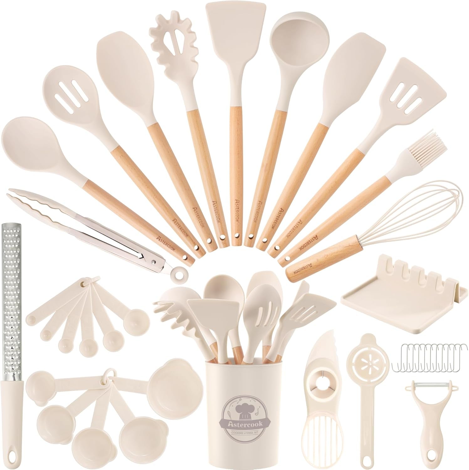 kitchen-utensils-set-39-pcs-silicone-cooking-utensils-set-with-wooden-handle-446-f-heat-resistant-food-grade-utensil-sets-bpa-free-kitchen-gadgets-tools-set-for-nonstick-cookware-cream