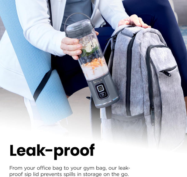 Ninja BC151NV Blast Portable Blender, Cordless, 18Oz. Vessel, Personal Blender-For Shakes & Smoothies, BPA Free, Leakproof-Lid & Sip Spout, USB-C Rechargeable, Dishwasher Safe Parts, Denim Blue | USB-C Rechargeable, Cordless Blending Anywhere. Blastblade Crushes Ice & Frozen Fruit. Leakproof Sip Lid, Dishwasher Safe.6
