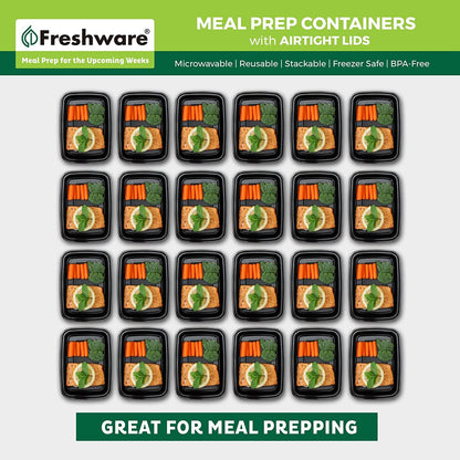 Meal Prep Containers [50 Pack] 1 Compartment Food Storage Containers with Lids, Bento Box, BPA Free, Stackable, Microwave/Dishwasher/Freezer Safe (16 Oz)3