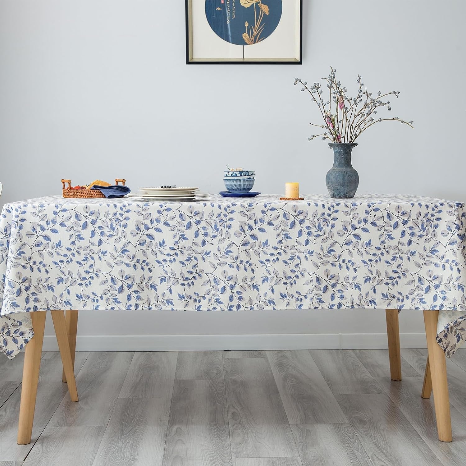 rustic-tablecloth-classic-plant-leaf-printed-linen-fabric-table-cover-farmhouse-decoration-52x70-inches-rectangle-oblong-blue-for-kitchen-dining