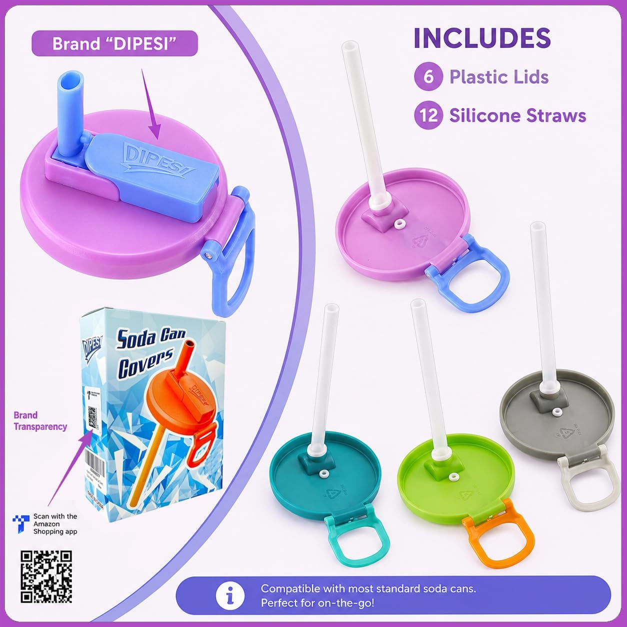 original-creator-6-pack-6-color-soda-can-lids-with-straws-reusable-silicone-straws-soda-can-covers-bpa-free-airtight-seal-easy-to-use-prevents-spills-fits-standard-cans