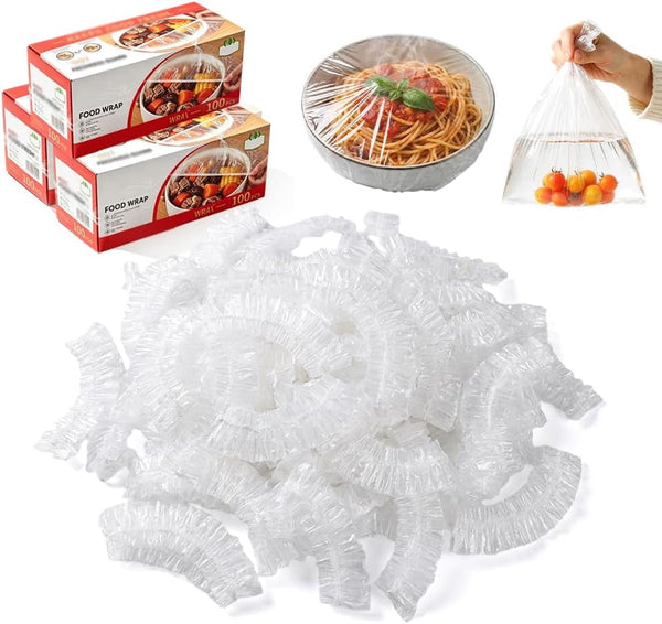 2026 New Disposable Stretch Food Cover Elastic Bowl Covers (White*200)1