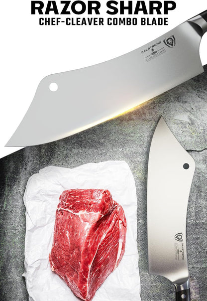 Chef & Cleaver Hybrid Knife - 12 Inch Extra-Large - the Crixus - Gladiator Series Elite - HC German Steel - G10 Handle - Heavy Duty - W/Sheath - NSF Certified2