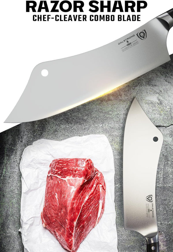 Crixus 12" Chef & Cleaver Hybrid - German Steel2
