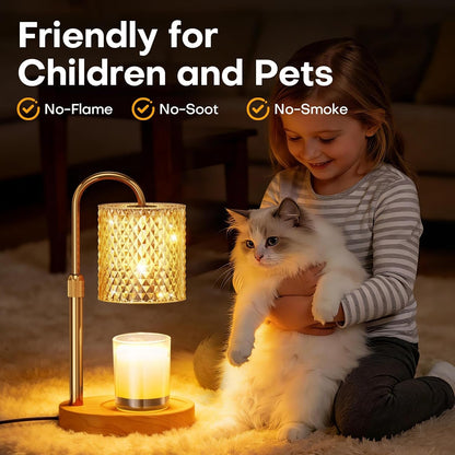Candle Warmer Lamp with Timer Dimmer Height Adjustable Electric Candle Wax Warmer for Jar Candles Wax Melt Warmer with 2Bulbs Heater Lamp for Scented Wax for New Home Decor,House Warming Gifts7