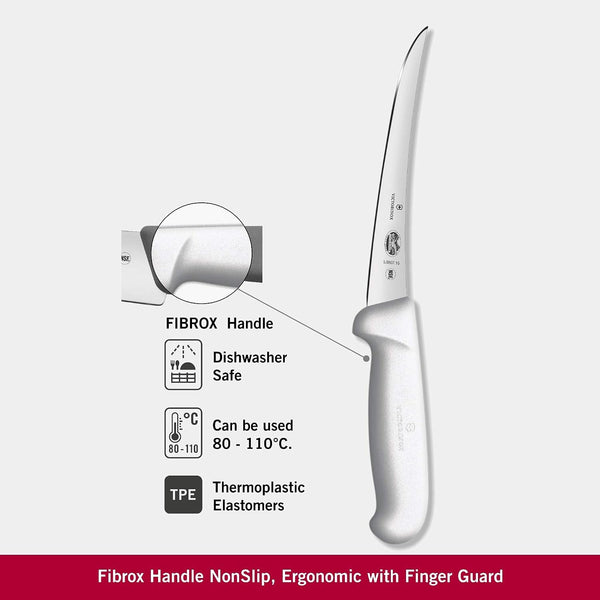 Victorinox Cutlery 6-Inch Semi-Stiff Boning Knife, Curved Blade, White Fibrox Handle3
