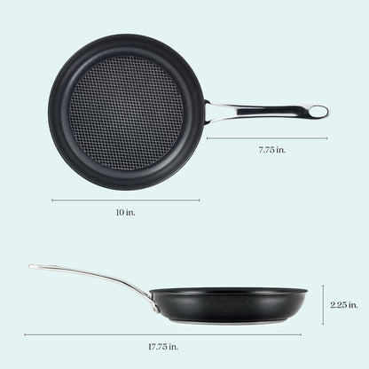 X Hybrid Nonstick Induction Frying Pan/Skillet, 10 Inch - Dark Gray9