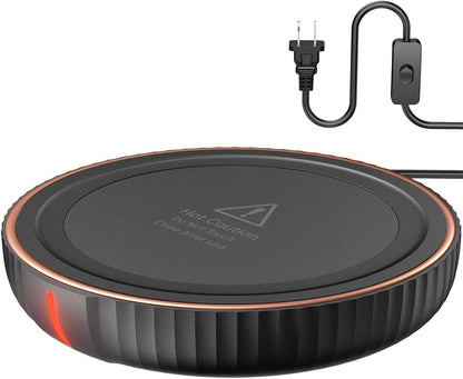 Housegem Large Candle Warmer Plate - Coffee Cup Mug Warmer for Desk, Candle Melter, Electric Mug Heater for Beverages, Milk & Tea, Coffee Accessories Ideal Gifts Keep Cup Warm (Black)1